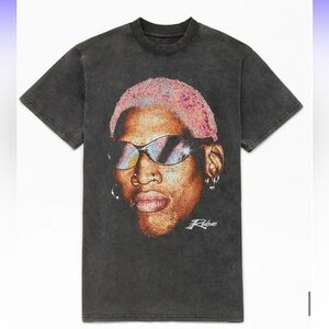 Grey rodman graphic tee